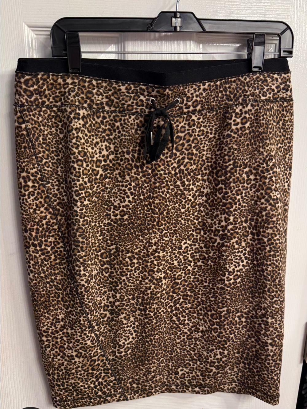 Philosophy Leopard Print A-Line Skirt - Brown & Black size large
